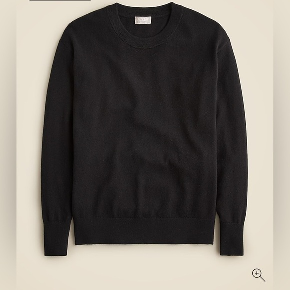 NEW J. Crew Women's Black 100% Cashmere Relaxed Boyfriend Crewneck Sweater XS - Picture 2 of 9